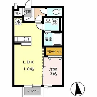 グロワール東合川【2階】の間取り
