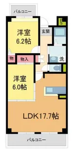 ルエストコート【405号室】の間取り