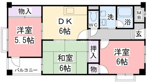 ドミール和泉府中【205号室】の間取り