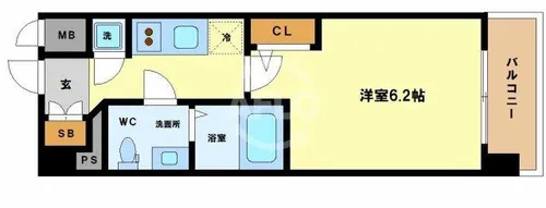 1Kの間取り画像