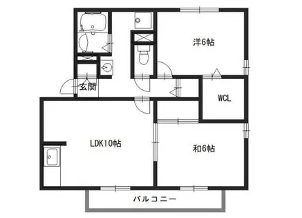 エクセルコート【2階】の間取り