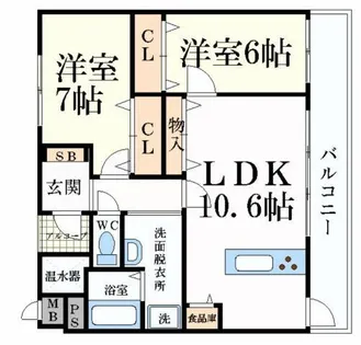 ビューティフルライフ【4階】の間取り