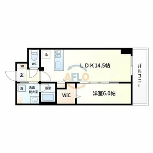 1LDKの間取り画像