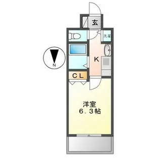 プレサンス久屋大通公園サウス【5階】の間取り