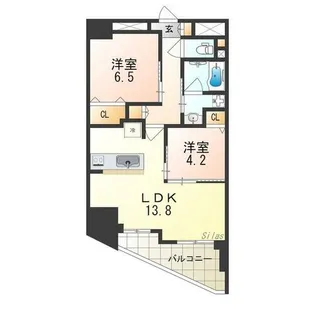 シュワーブ三国ヶ丘【7階】の間取り