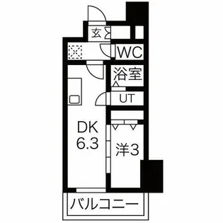 メイクスWアート名駅南Ⅲ【8階】の間取り