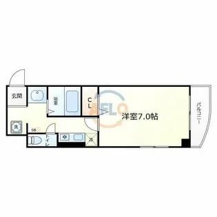 エムズプラザ今里弐番館【7階】の間取り