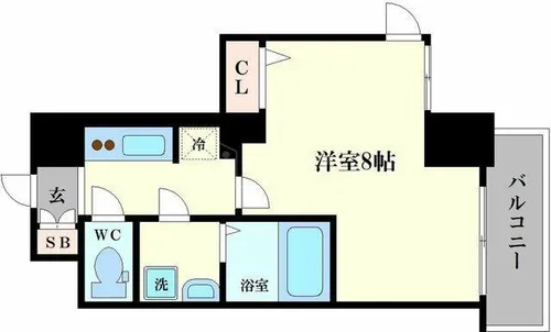 エスレジデンス西長堀【5階】の間取り
