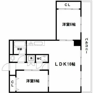 梅田東ユーリプラザ【8階】の間取り