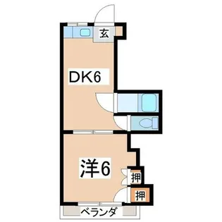 ル・クレアK【1階】の間取り