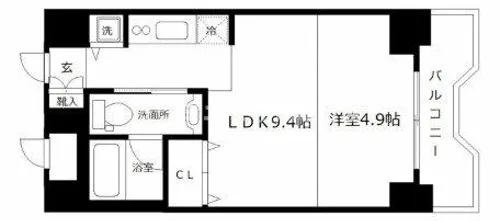クリスタルブライト天満橋リバーサイド【3階】の間取り