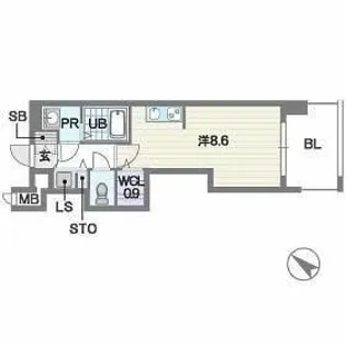 レキシントン・スクエア白金【13階】の間取り