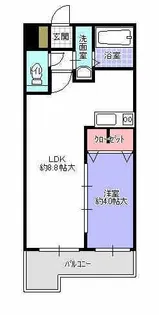 シャローム天神北【10階】の間取り