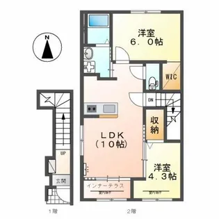 ドエル・ルピナス【2階】の間取り