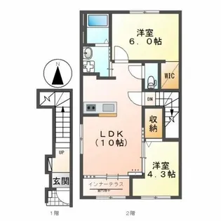 ドエル・ルピナス【2階】の間取り