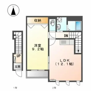 トロワ アンジェロ【2階】の間取り