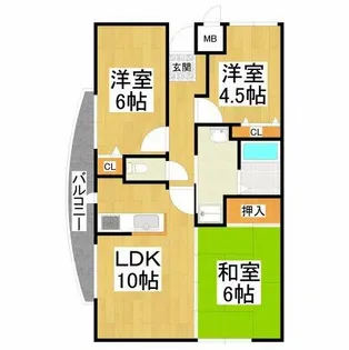 サンコート千代田【1階】の間取り