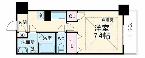 アーバネックス南森町【10階】の間取り