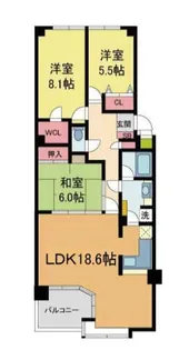 ラ・ビスタ宝塚イーストヴィラ1番館【13階】の間取り