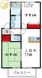 新栄プロパティー恩智Ⅲ【1階】の間取り