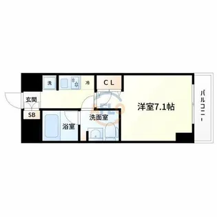 ミュプレ江坂【6階】の間取り