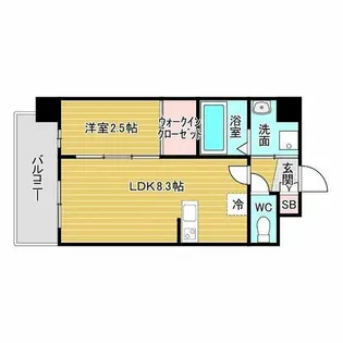 セレニテ江坂エクラ【4階】の間取り