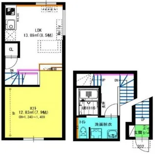 Blanc Rouge【2階】の間取り