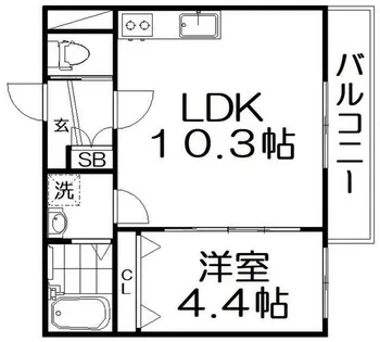 ソリティア光善寺【3階】の間取り