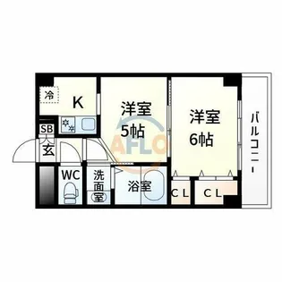 ハイツ新和【4階】の間取り