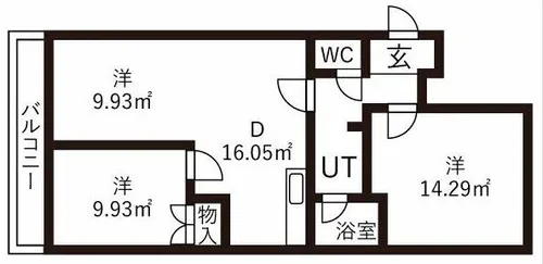 日映マンションⅡ【8階】の間取り