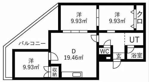 日映マンションⅡ【8階】の間取り
