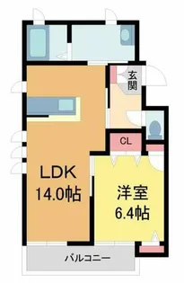 クレアーレ魚崎北町【102号室】の間取り