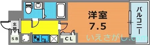 兵庫県神戸市中央区御幸通4丁目【マンション】の間取り