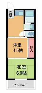 小田マンション【2-1号室】の間取り
