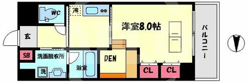 ARROW FIELDS貮番館【13階】の間取り