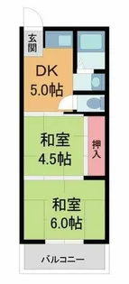 小田マンション【1E号室】の間取り