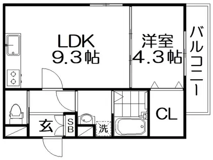ソリティア光善寺【3階】の間取り