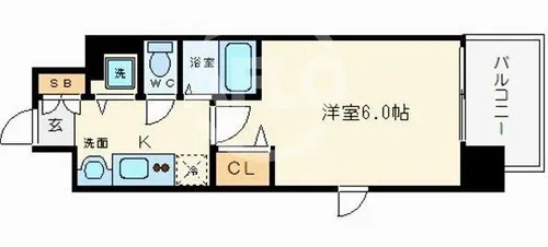 プレサンス難波元町【2階】の間取り