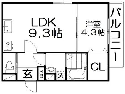 ソリティア光善寺【4階】の間取り