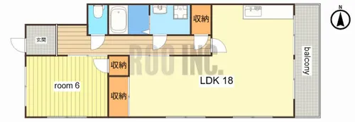 ハイツガルム【3-F号室】の間取り