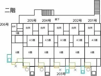 山口文化【2階】の間取り