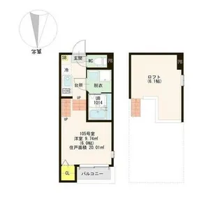 ルキシオン名古屋南【1階】の間取り