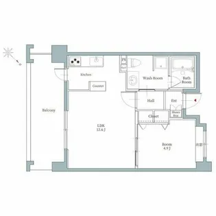 リアンシエルブルー東比恵【2階】の間取り