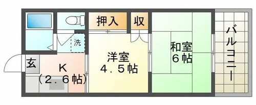 シャトル永井Ⅰ【2階】の間取り
