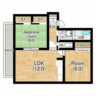 ジーライズ飾磨プランレーヌA棟【202号室】の間取り