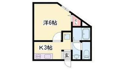 リープラス青山北【2-A号室】の間取り