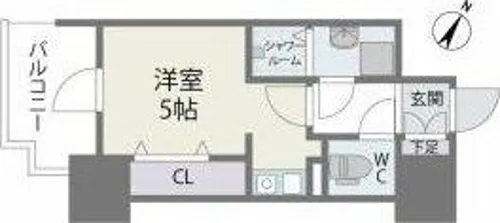 MODERNPALAZZO天神南Ⅱ【2階】の間取り