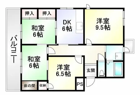 足立ハイマート【B410号室】の間取り