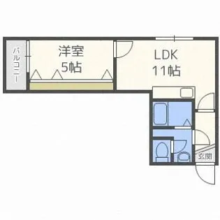 BARRY月寒東【201号室】の間取り