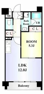ラ・ヴィ・ベール【4階】の間取り